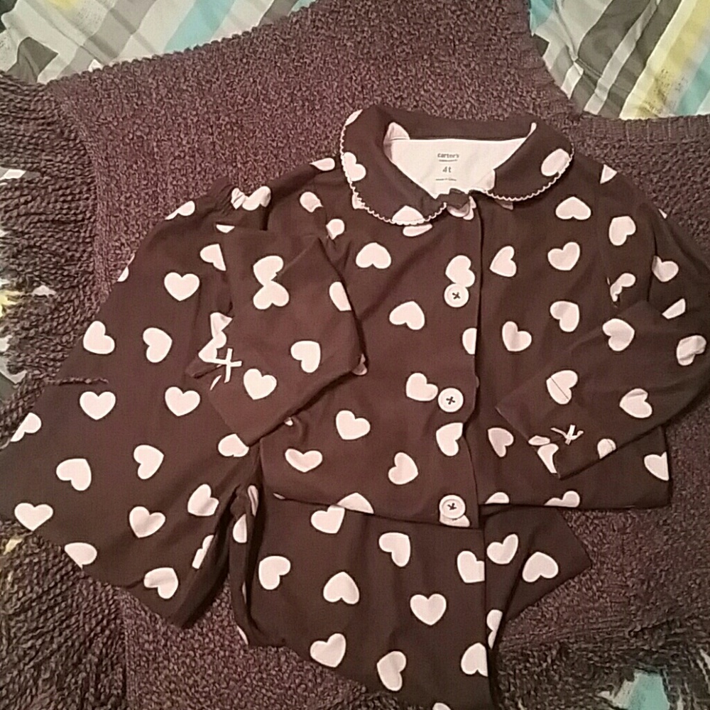 4T Carter's Brown w/Pink💗's PJ's